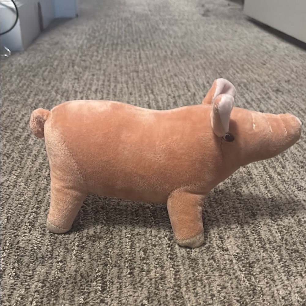 Plush Pig Home Accent in Soft Pink Fat Pig Small Stuffie